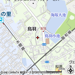 大阪府貝塚市鳥羽112周辺の地図