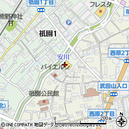 広島県広島市安佐南区西原1丁目9周辺の地図