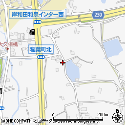 大阪府岸和田市稲葉町374周辺の地図
