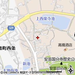 広島県東広島市西条町吉行2105周辺の地図