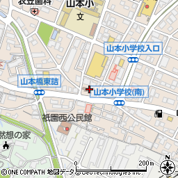 山本郵便局周辺の地図