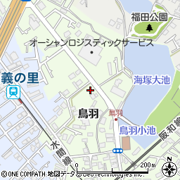 大阪府貝塚市鳥羽196周辺の地図