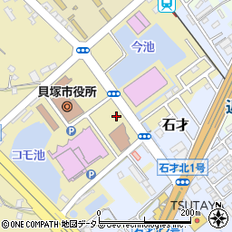 貝塚市役所　教育部学校教育課学校事務周辺の地図