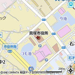 貝塚市役所　上下水道部上下水道総務課水道担当周辺の地図