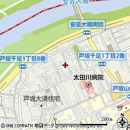 広島県広島市東区戸坂千足周辺の地図