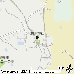 勝手神社周辺の地図