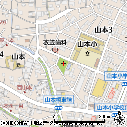 山本第七公園周辺の地図