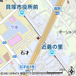 大阪府貝塚市石才54-31周辺の地図