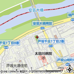 戸坂千足公園周辺の地図