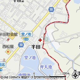 大阪府貝塚市半田588-9周辺の地図