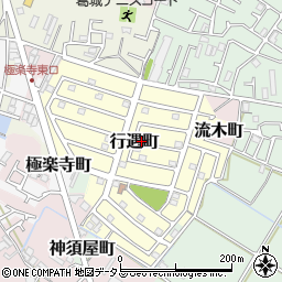 大阪府岸和田市行遇町周辺の地図
