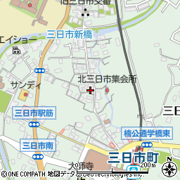 大阪府河内長野市三日市町周辺の地図