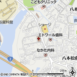 八本松郵便局周辺の地図