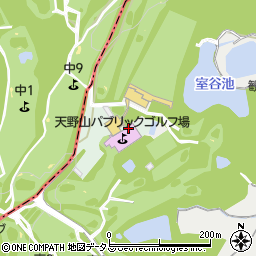 天野山パブリックゴルフ場周辺の地図