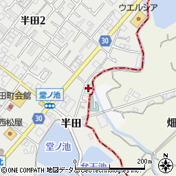 大阪府貝塚市半田585周辺の地図