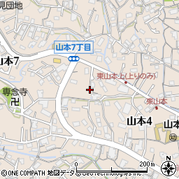広島県広島市安佐南区山本周辺の地図