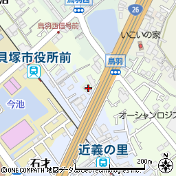 大阪府貝塚市脇濱周辺の地図