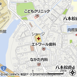 広島銀行ショージ八本松南店 ＡＴＭ周辺の地図