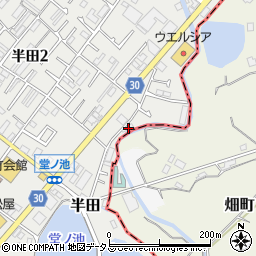 大阪府貝塚市半田574周辺の地図