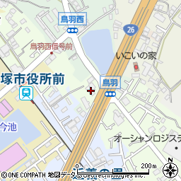 大阪府貝塚市鳥羽159-6周辺の地図