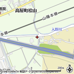 広島県東広島市高屋町桧山437周辺の地図