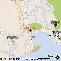 下津井港前周辺の地図