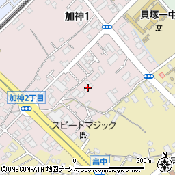 Ａ貝塚市　金庫のトラブル対応２４Ｘ３６５安心受付センター周辺の地図