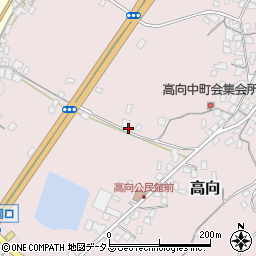 大阪府河内長野市高向周辺の地図