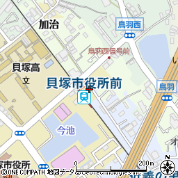 大阪府貝塚市畠中32周辺の地図