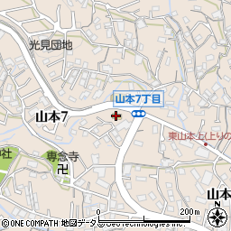 ローソン広島山本七丁目店周辺の地図