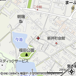 大阪府貝塚市新井周辺の地図