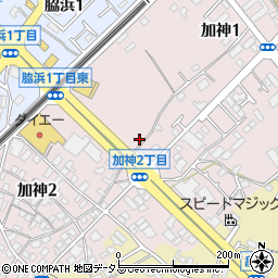大阪府貝塚市加神周辺の地図