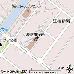 淡路市役所周辺の地図