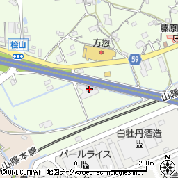 広島県東広島市高屋町桧山262周辺の地図