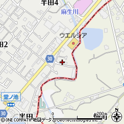 大阪府貝塚市半田570周辺の地図
