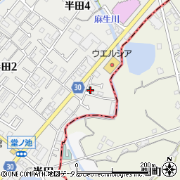大阪府貝塚市半田558周辺の地図