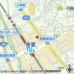 広島県東広島市寺家駅前14-26周辺の地図