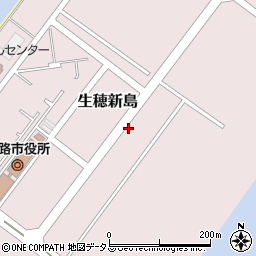 兵庫県淡路市生穂新島周辺の地図