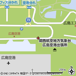 広島空港ターミナル国内線到着口周辺の地図