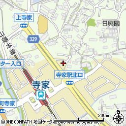 広島県東広島市寺家駅前16-14周辺の地図
