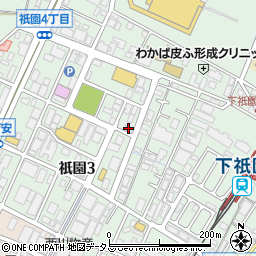 ドミール祇園Ａ棟周辺の地図