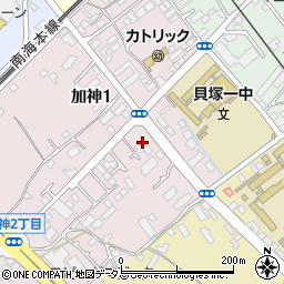 ファミリーマート小浦貝塚加神店周辺の地図