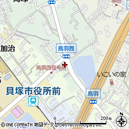 大阪府貝塚市海塚192-1周辺の地図