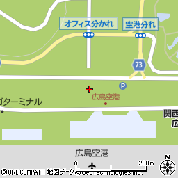 広島空港空港駐車場周辺の地図