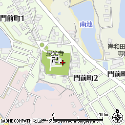 大阪府岸和田市門前町周辺の地図