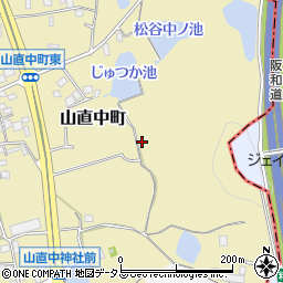 大阪府岸和田市山直中町周辺の地図