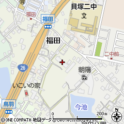 大阪府貝塚市福田10-2周辺の地図