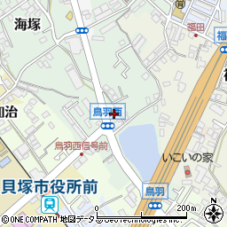 大阪府貝塚市鳥羽155-8周辺の地図