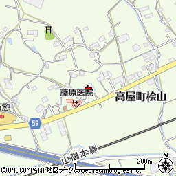 広島県東広島市高屋町桧山484周辺の地図