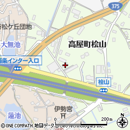 広島県東広島市高屋町桧山52周辺の地図